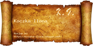 Koczka Ilona névjegykártya